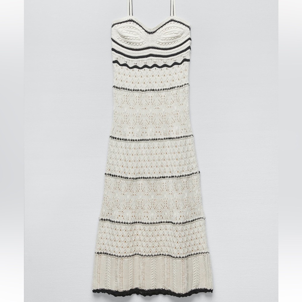 Zara crochet dress, size small.